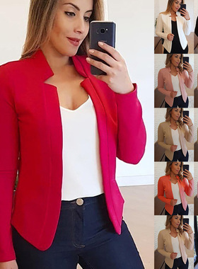 autumn Women White Blazers coats Female Summer suit jacket