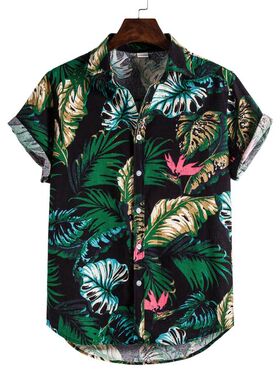 summer tops shirts for men hawaiian shirt beach wear 花衬衫
