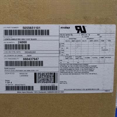 50包邮开票！ 5055651101 molex原厂正品，现货实价，505565-1101