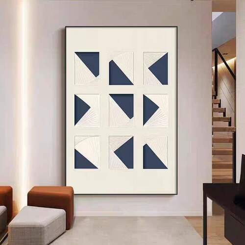 现代简约客厅卧室装饰画抽象玄关高级挂画餐厅几何沙发背景墙壁画