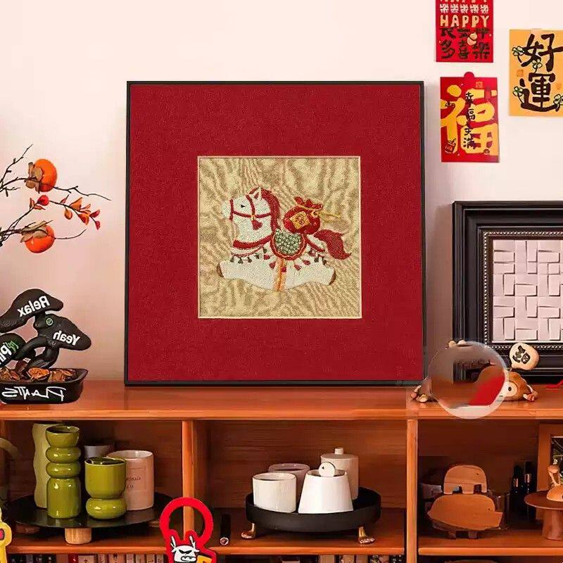 2026新款客厅沙发背景墙装饰画新中式摆画餐厅柜台挂画高级感壁画