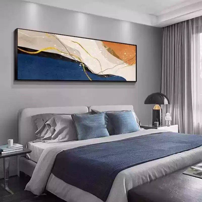 抽象艺术装饰画现代简约卧室床头背景墙壁画酒店宾馆房间主卧挂画