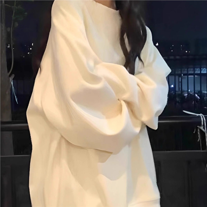 ins超火加绒加厚无帽卫衣女秋冬oversize纯色外套韩版潮慵懒上衣,女装/女士精品,卫衣/绒衫,淘宝优惠券,粉丝福利购,淘宝优惠卷