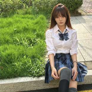 显瘦套装 日系学院风甜辣收腰纯欲风jk原创制服衬衫 新款 秋季 女 长袖