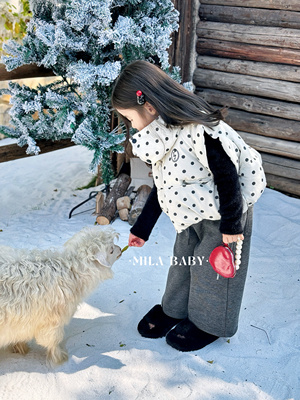 MILA BABY断码5折清仓 女童韩版保暖马甲棉服儿童洋气阔腿裤