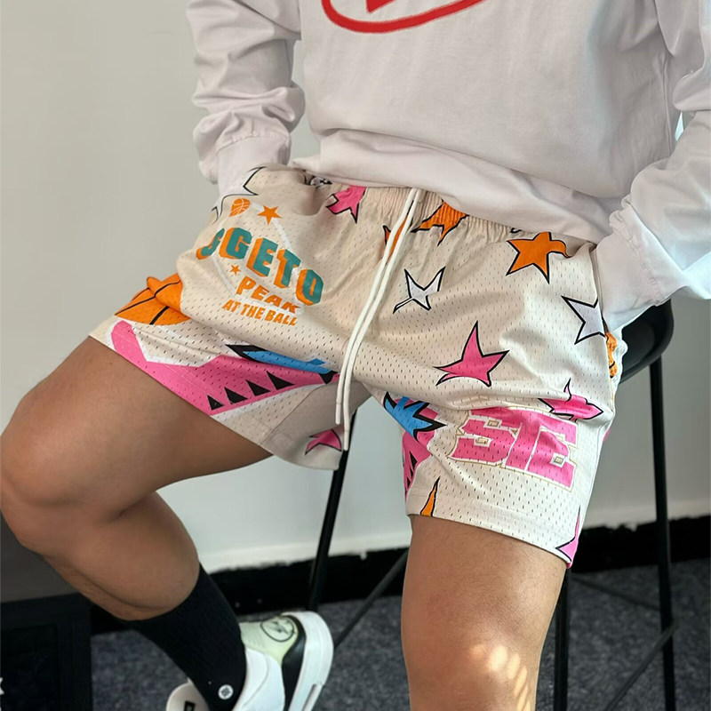 STNP美式创意满印字母三分裤篮球