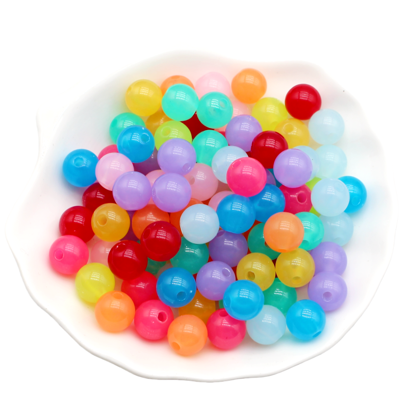 亚克力14mm果冻糖果圆珠DIY配件