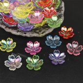 18mm炫彩透明Ab樱花花瓣花束花片手工DIY古风发簪饰品配件材料