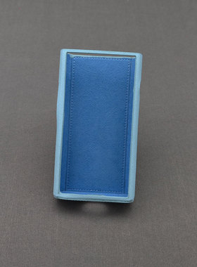 MTOCASE定制 适用于山灵M9Plus 真皮保护套皮套 布纹粉蓝