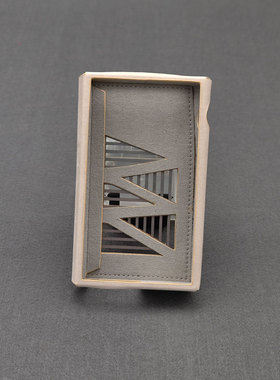 MTOCASE定制 适用于艾巴索DX260 全包侧入真牛皮保护套 经典灰白