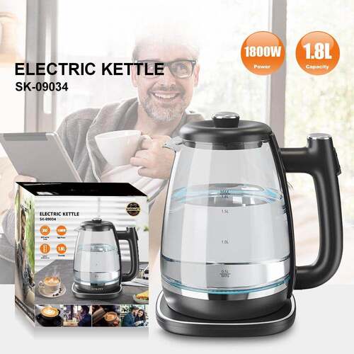 跨境水壶家用烧水壶1.8L玻璃热水壶ELECTRIC KETTLE