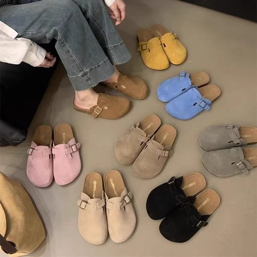 勃肯鞋全包一脚蹬包头半拖鞋单鞋