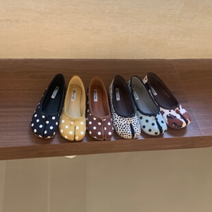 韩版复古分趾猪蹄鞋女平底2026春秋新款浅口一脚蹬单鞋软底豆豆鞋