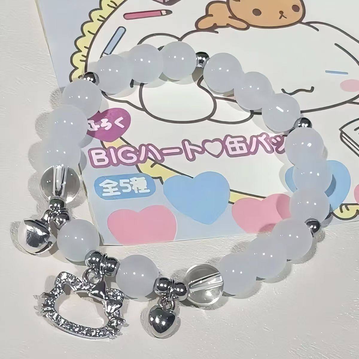 森系kt爱心仿琉璃串珠手链女小众高级感气质情侣闺蜜手串义乌手串,饰品/流行首饰/时尚饰品新,手链,淘宝优惠券,粉丝福利购,淘宝优惠卷