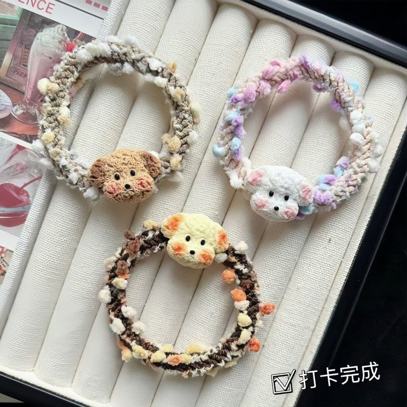 卡通小狗毛绒发绳可爱发圈ins少女儿童马尾头绳情侣闺蜜头饰发饰,饰品/流行首饰/时尚饰品新,发饰,淘宝优惠券,粉丝福利购,淘宝优惠卷