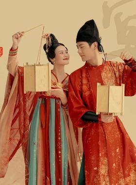 新款影楼主题服装汉服男女婚纱拍照唐装复古国潮中式演出网红礼服