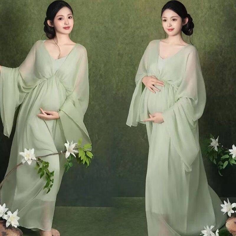 孕妇新款中式请冷风摄影服装