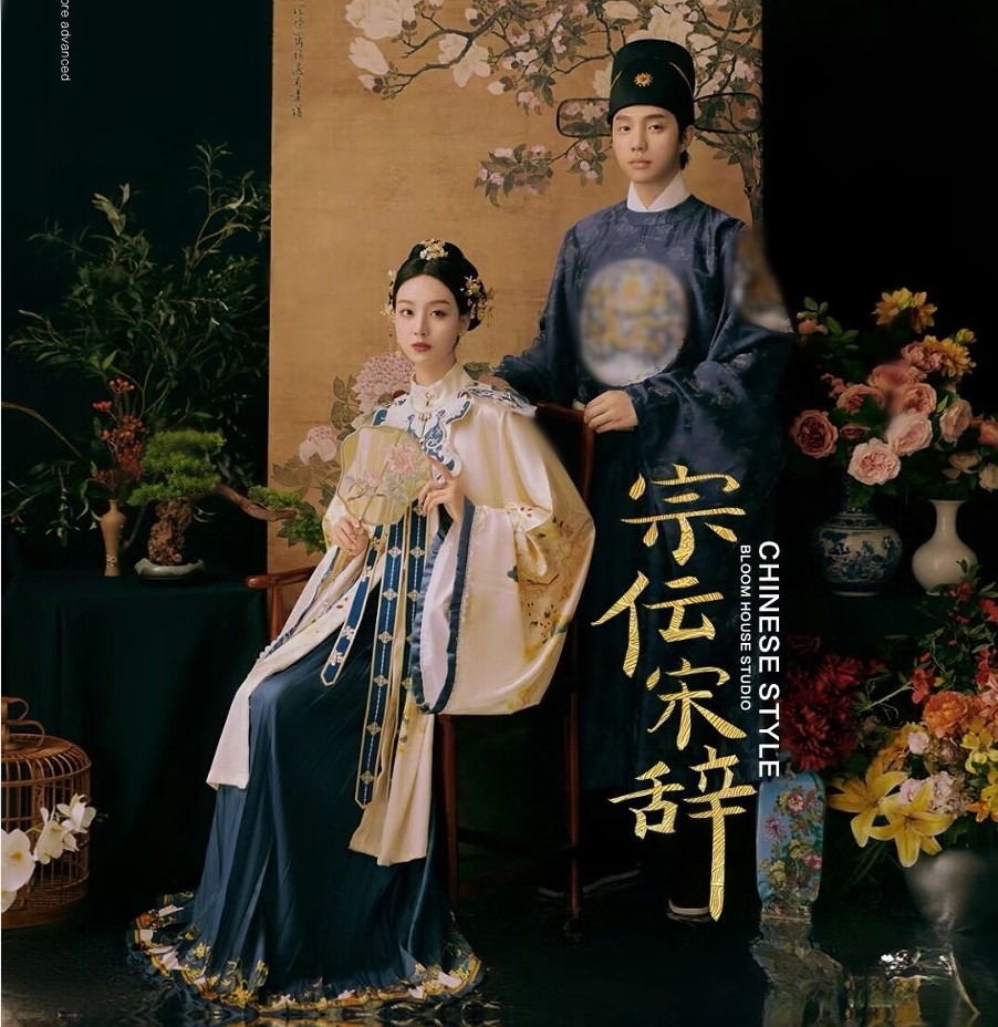 임산부의 새로운 명나라 HANFU 사진 촬영 중국 전통 정장 사진 스튜디오 커플 테마 고전 명나라 사진 의류
