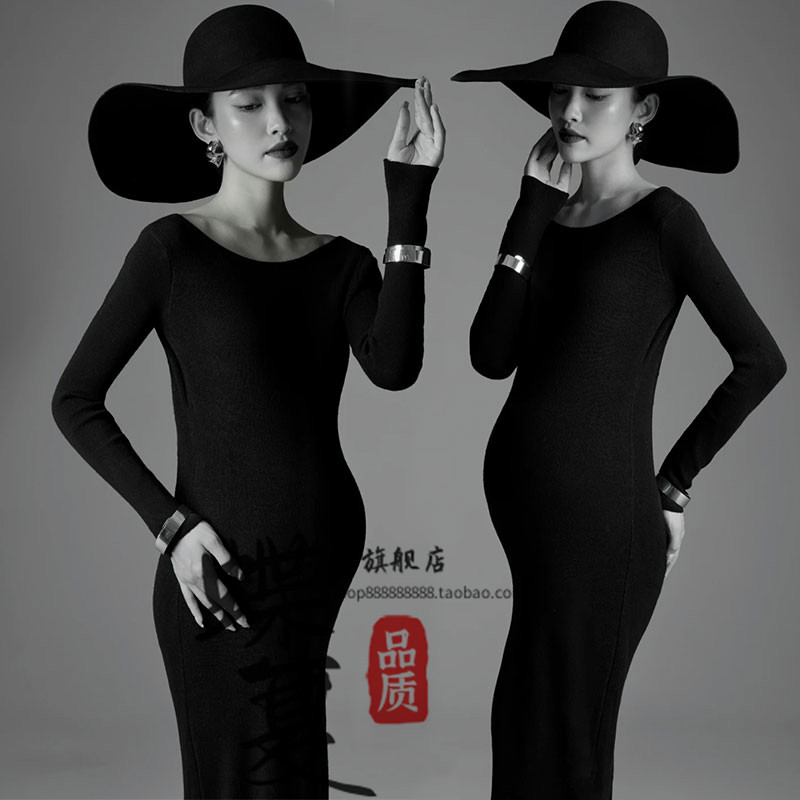 孕妇影楼摄影衣服高级性感包臀裙