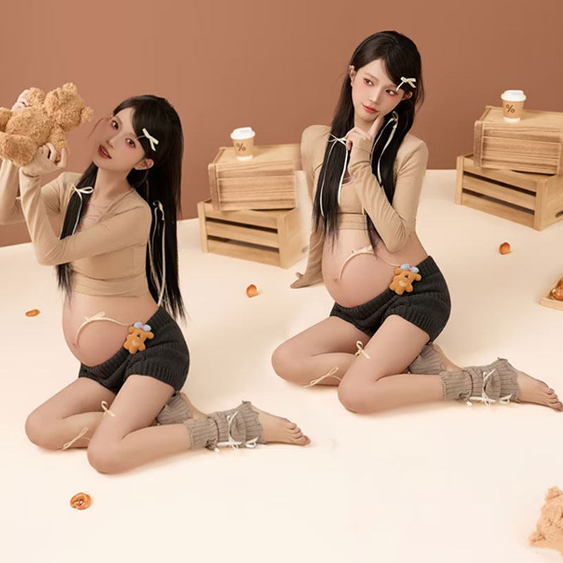 影楼孕妇拍照针织慵懒风服装
