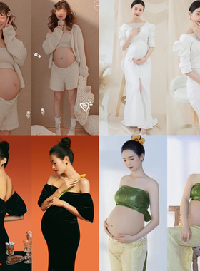 新款孕妇拍照服装唯美写真
