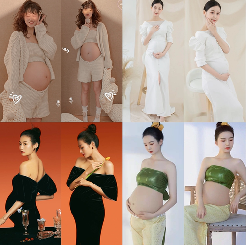新款孕妇拍照服装唯美写真