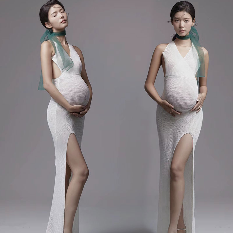 影楼新款孕妈咪唯美写真摄影服装