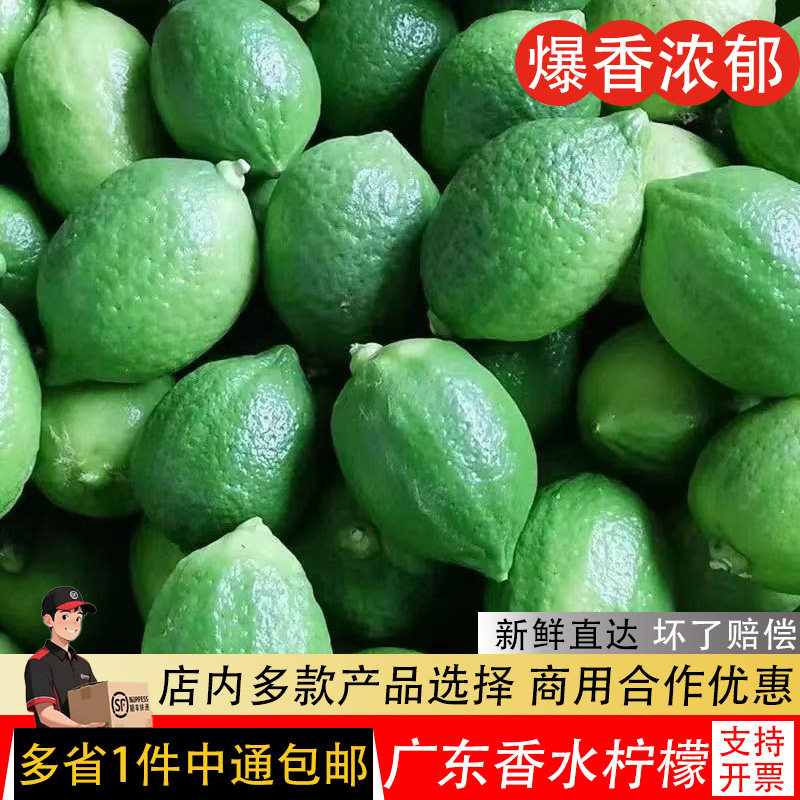 广东香水柠檬新鲜正宗青柠檬商用靓果应当季鲜水果奶茶店专用包邮