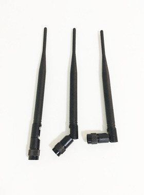 U段无线话筒麦克风螺口TNC公头UHF接收机主机胶棒天线500-900mhz