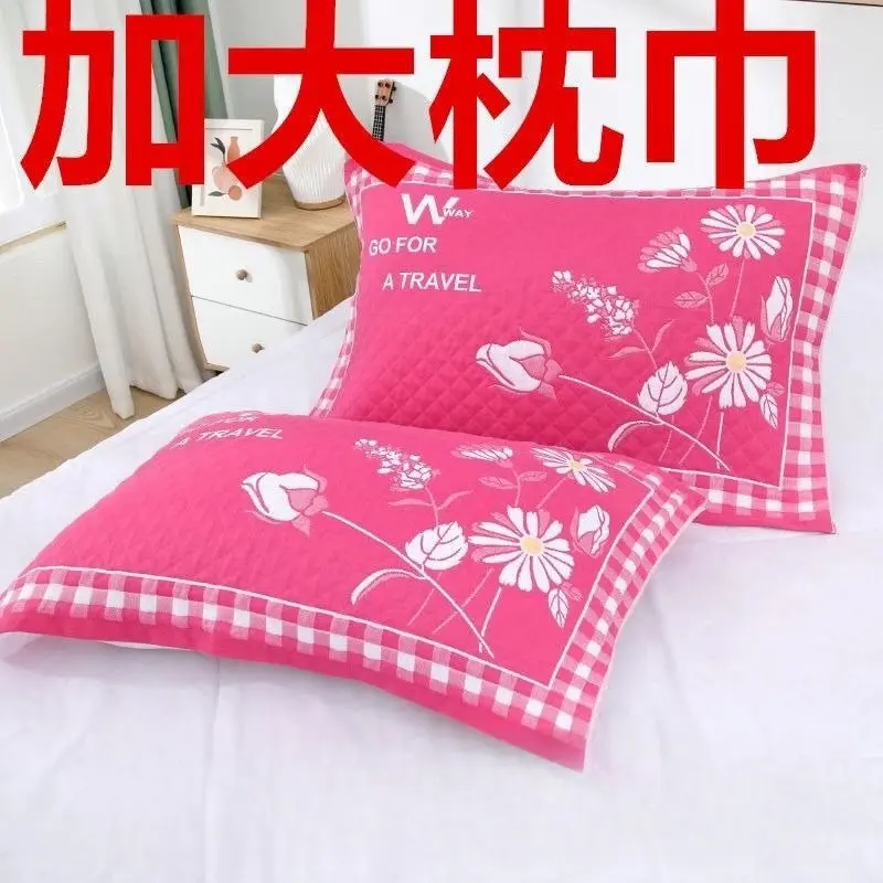 纯棉枕巾吸汗一对装高档加厚全棉家用老式老上海枕头毛巾2022新款