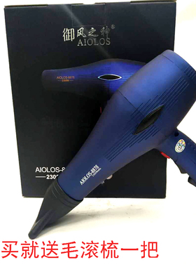 国宏AIOLOS风神2300W功率变频韩风磨砂蓝色理发店家用专业吹风机