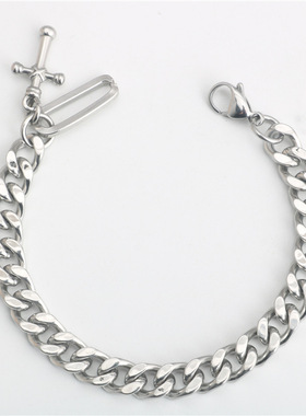 发型师朋克风夜店街舞钛钢手链