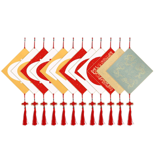 加厚万年红宣纸福卡福字斗方硬卡纸中国结挂件扇面空白手写福字卡纸灯笼宫灯宣纸对联纸春联纸福字门贴作品纸