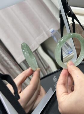 缅甸老坑冰种翡翠正圈女玉手镯