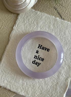 冰紫玉髓手镯葡萄紫起刚正圈