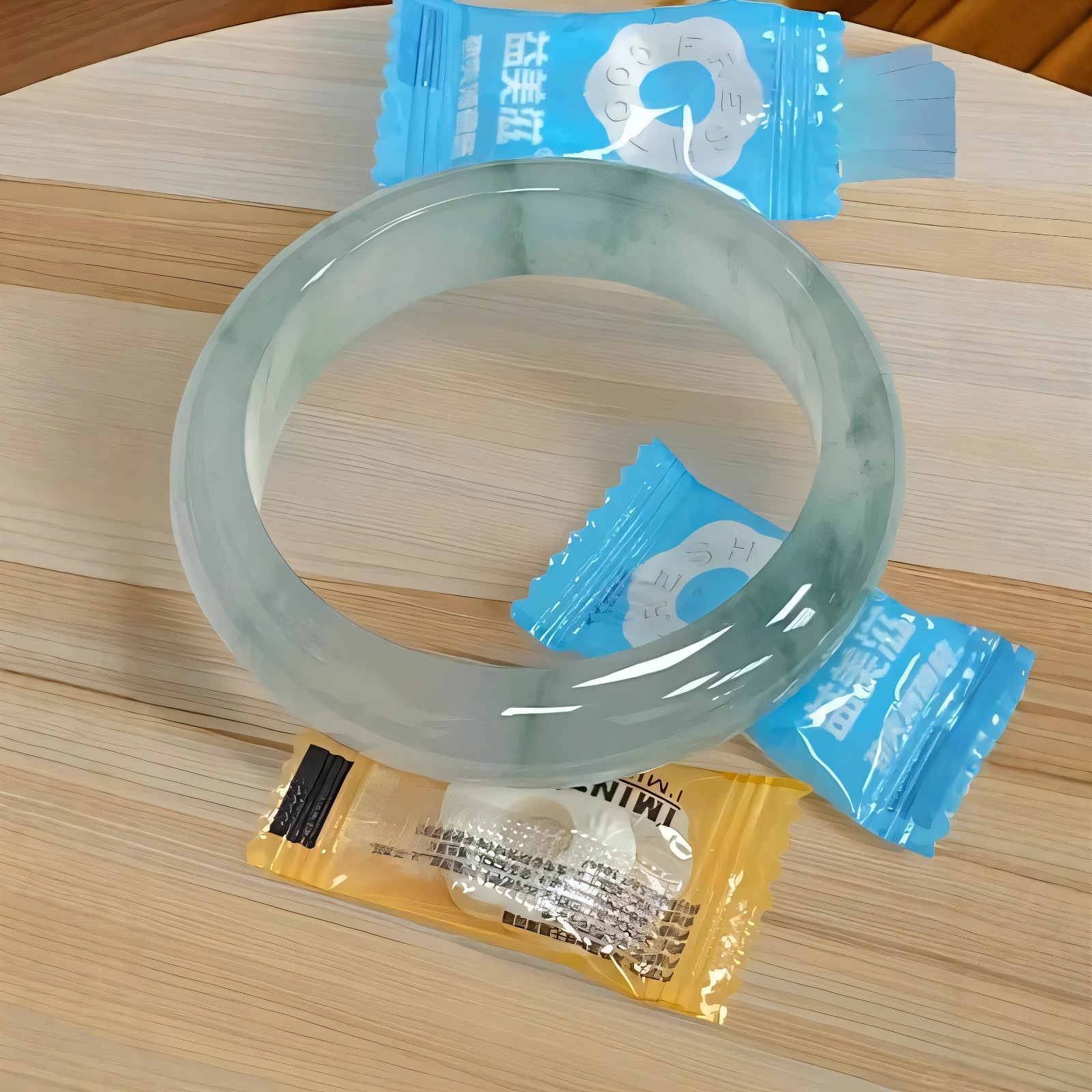 缅甸翡翠手镯冰种油青飘花处理翡翠优化女款独龙玉高端玉镯旗舰店