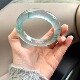 缅甸高冰种飘花翡翠手镯平替非洲翠送礼石英岩玉处理灵动飘逸水润