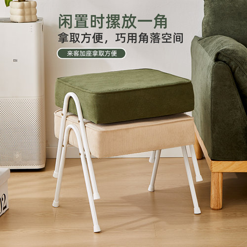 客厅沙发脚踏凳可坐小凳子家用垫脚搁脚门口换鞋凳简约穿布艺鞋凳