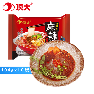 顶大粉丝方便面 麻辣烫味非油炸方便面泡面 10袋装整箱包邮