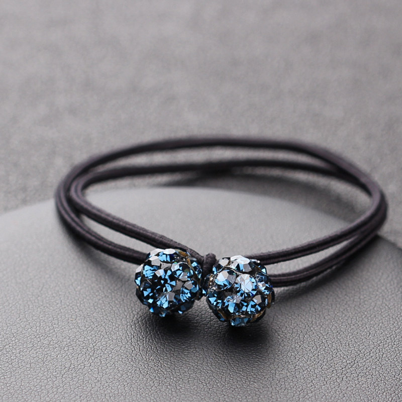 捷克球球简约风水晶优雅新款发圈