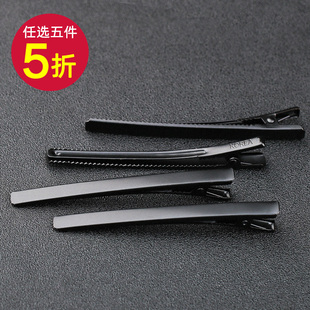 鸭嘴夹小号发卡头饰一字夹黑色发夹女侧边夹刘海夹前额卡子头顶夹