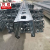 岩枫镀锌C型钢U型槽钢/导轨檩条抗震/管廊成品/支架支吊架41型钢