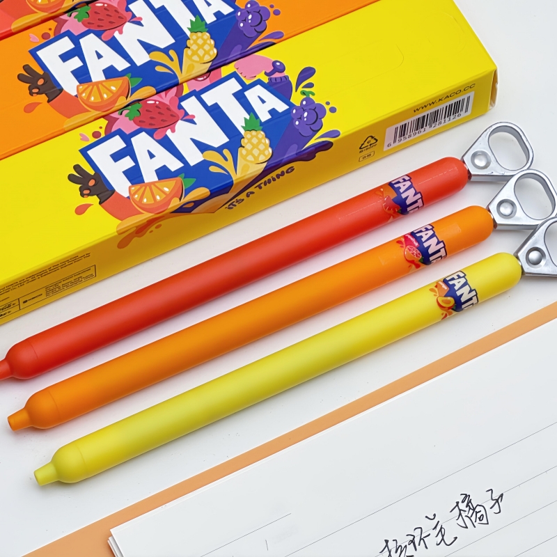 kaco拉环笔灵悦芬达联名中性笔