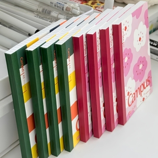 日本KOKUYO国誉noritake/sou sou联名A6方格横线笔记本B5本子无线装订本小男孩猫咪a5少女可爱180平摊不硌手