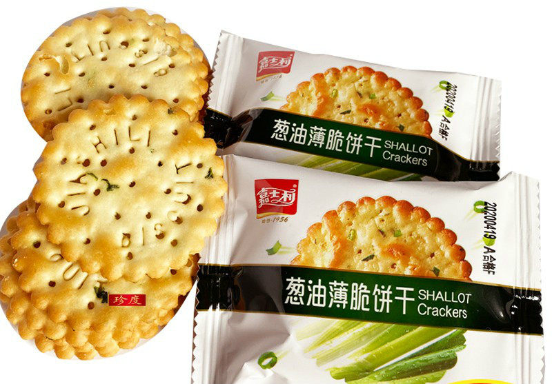 嘉士利葱油薄脆饼干早餐饼下午茶酥脆薄饼零食休闲食品代餐500g