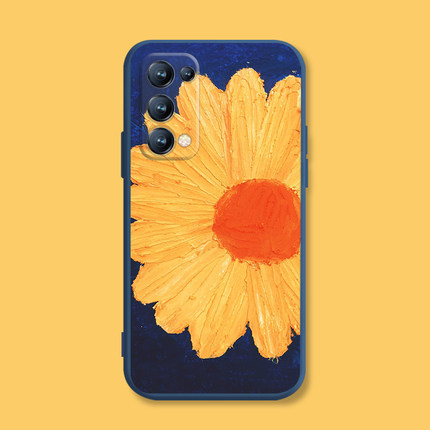 适用于硅胶软oppo手机壳Reno/5/7pro/findx3/ace2向日葵花朵R17/15