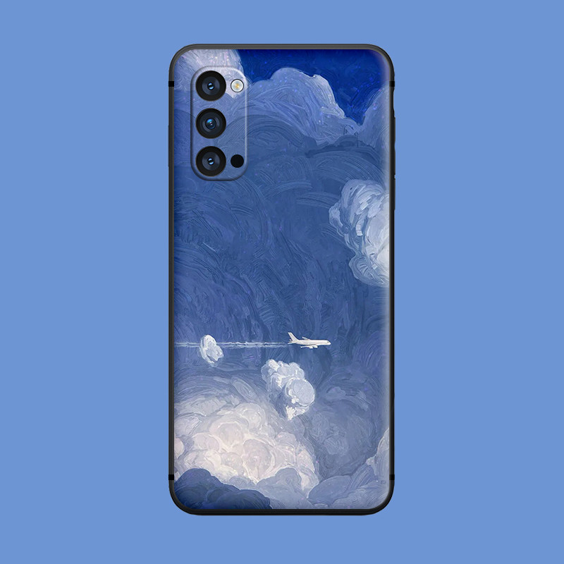 适用于oppo冷淡风客机Findx3手机壳reno/5pro/7se/ace2硅胶R17/R15