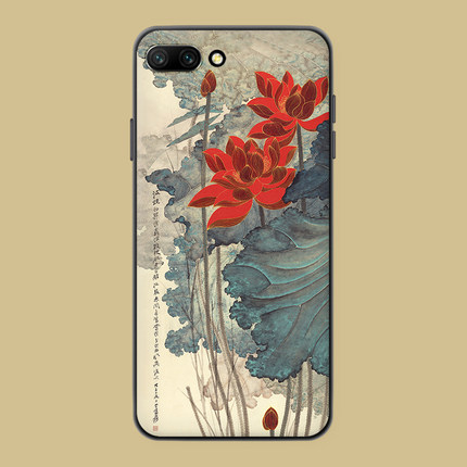 适用于张大千手机壳华为荣耀v30pro/20s/10/50se/60中国风艺术v40/8