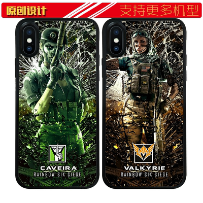 适用于R彩虹六号苹果13MAX手机壳女鬼/女武神iphones防摔7软12pro