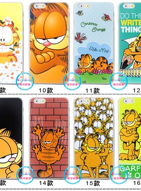 适用于华为卡通4s加菲猫iPhone 12 11 plus手机壳x 13磨砂7 plusmi